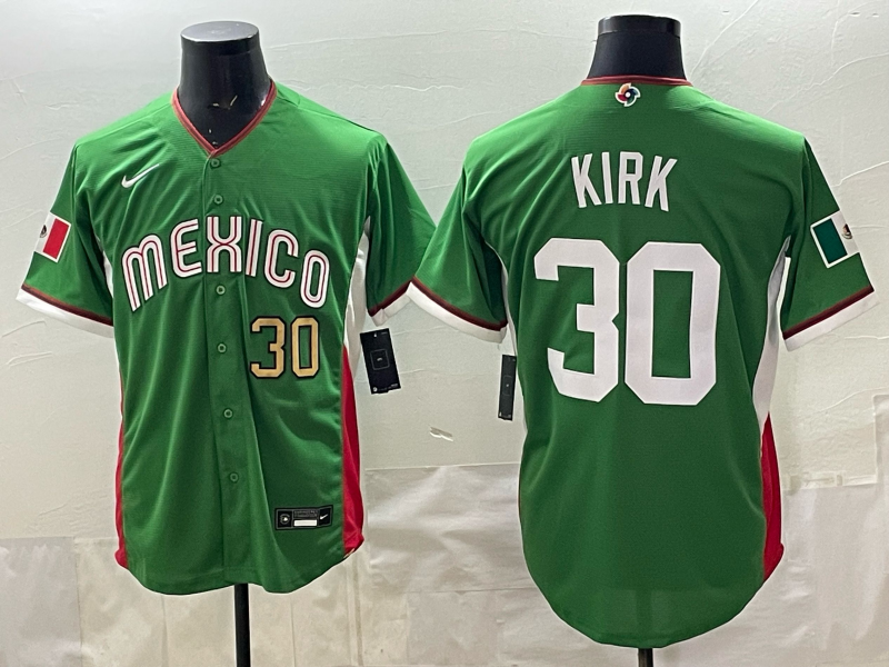 Men 2026 World Cub USA #30 Kirk green Nike MLB Jersey 008->more jerseys->MLB Jersey